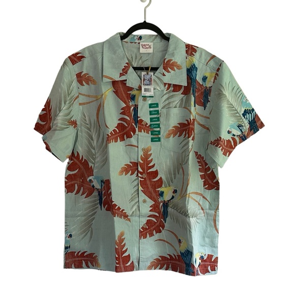 barefoot in paradise Other - NWT Barefoot In Paradise Blue Hawaiian Button Down Shirt